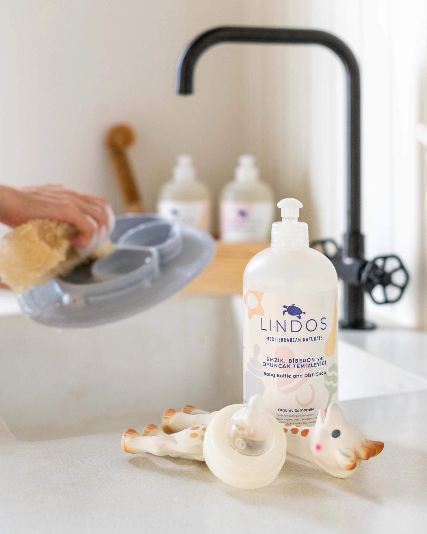 Lindos Naturals Speen-, Flessen- en Speelgoedreiniger 600 ml