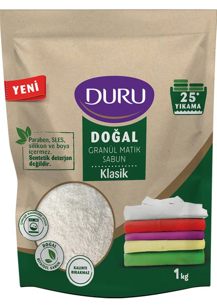 Duru Doğal Granül Makine Sabunu Klasik 1 kg – 25 Yıkama 