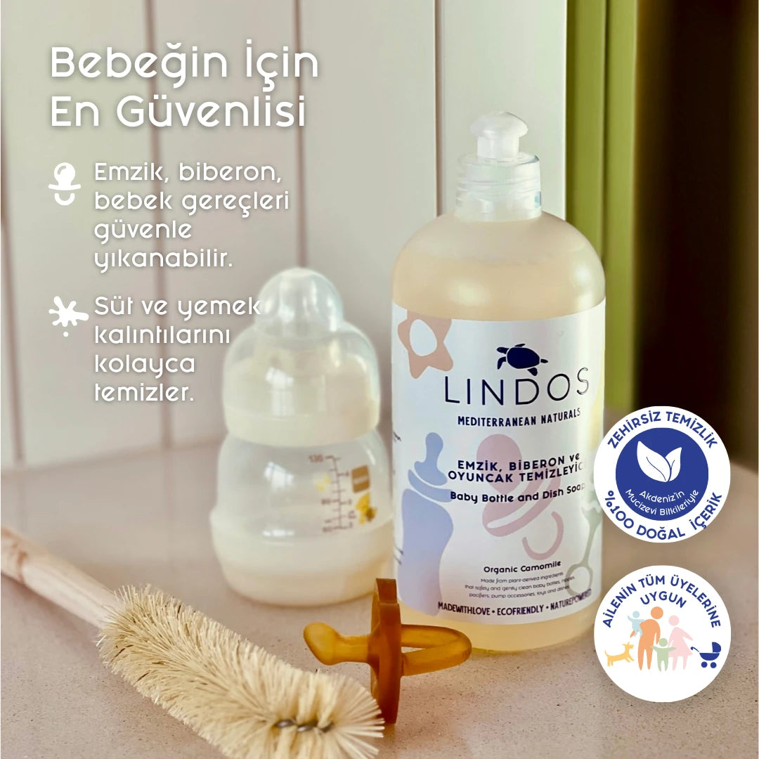 Lindos Naturals Speen-, Flessen- en Speelgoedreiniger 600 ml