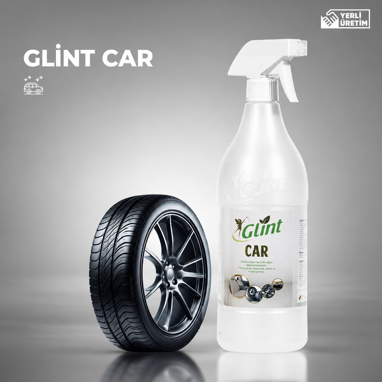 Glint Car herbal multi-surface cleaner and stain remover 1L for car interior, upholstery, wheels and dashboard