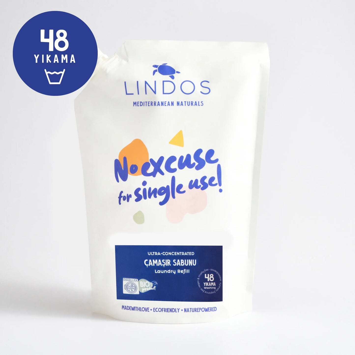 Lindos Naturals Wasmiddel, Kruidenzeep – Roos &amp; Neroli, Navulling 1200 ml