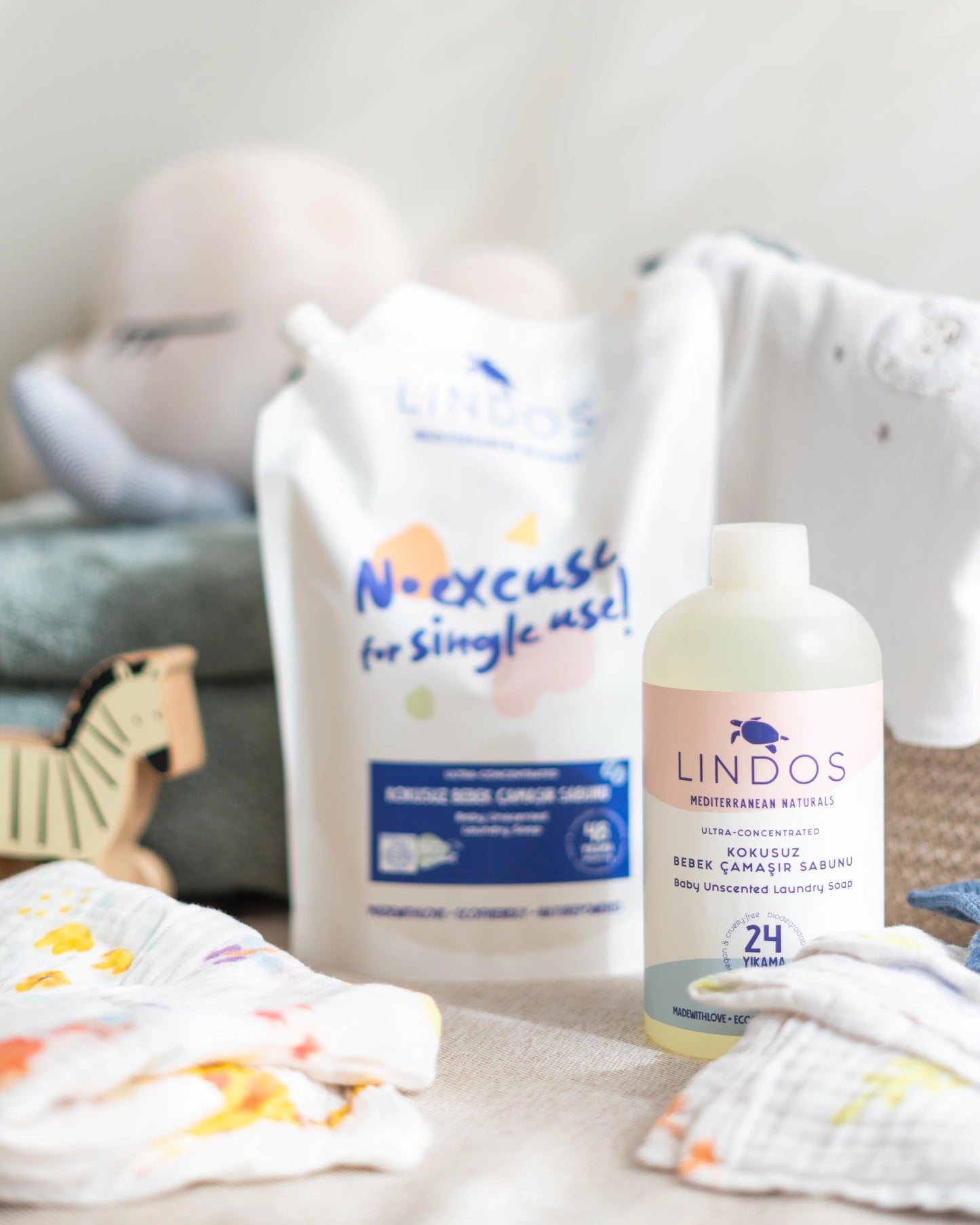 Lindos Naturals Natuurlijk Babywasmiddel – Ongeparfumeerd 600 ml