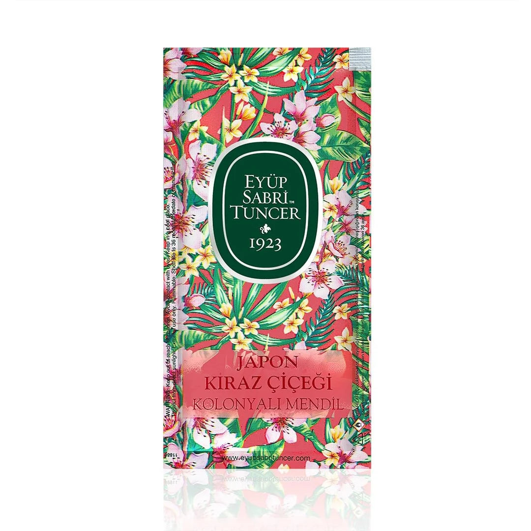 Eyup Sabri Tuncer Japanese Cherry Blossom Scented Refreshing Towels, 150 Pieces (Small Size)