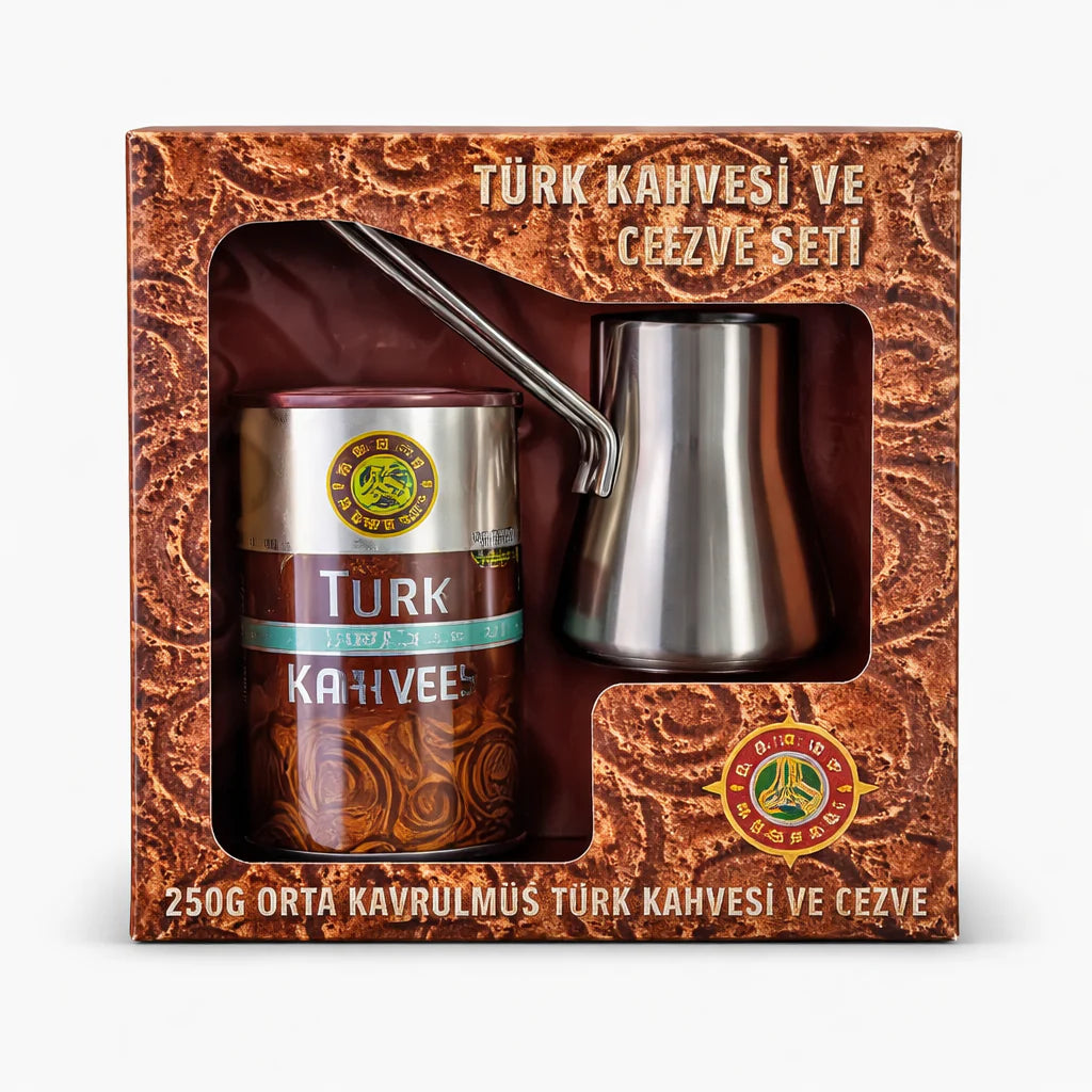 Kahve Dünyası Medium Roast Turkse Koffie 250g + Cezve Cadeauset