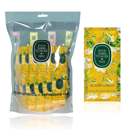 Eyup Sabri Tuncer Classic Lemon Refreshing Towels, 150 stuks (klein formaat)