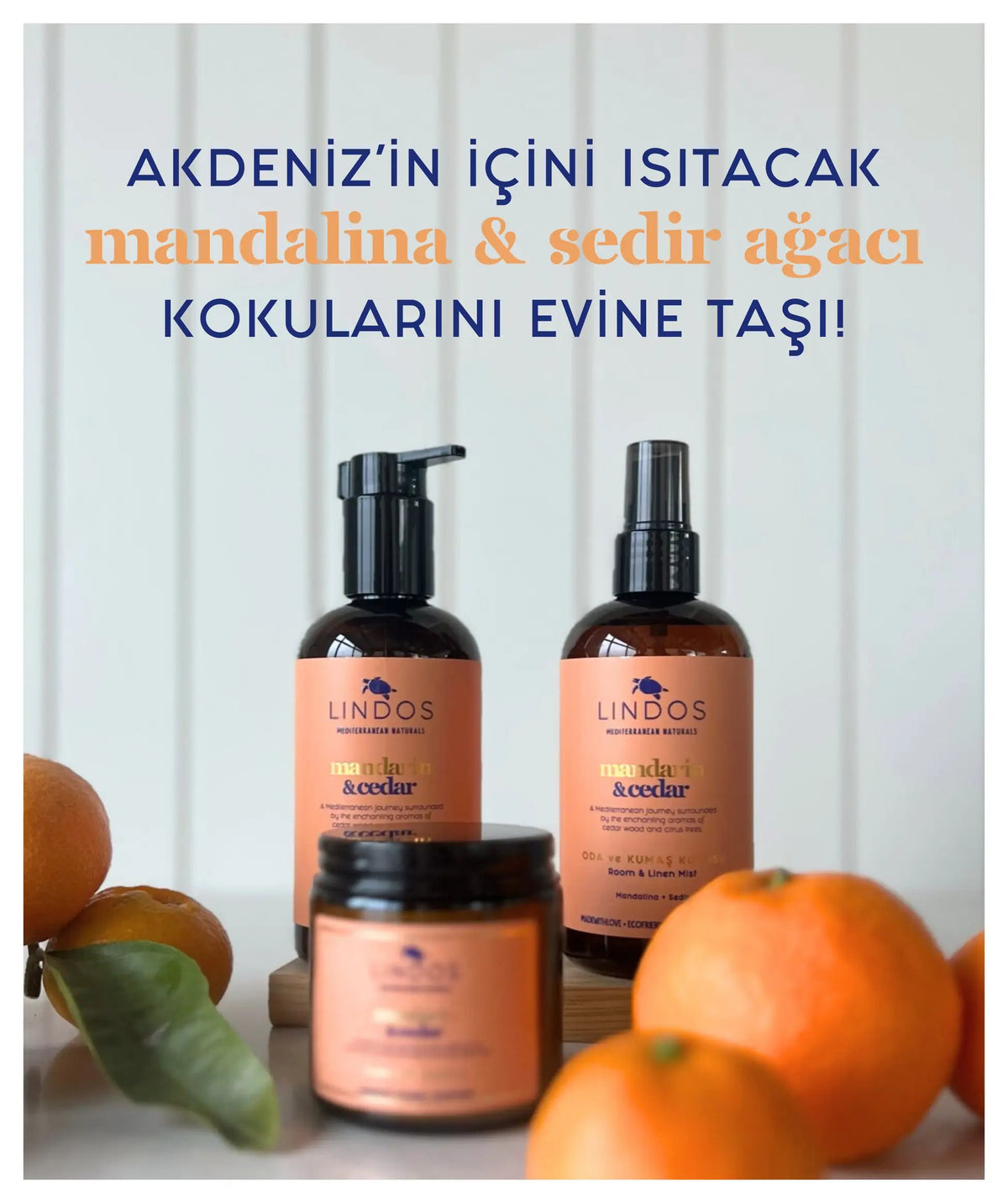 Lindos Naturals Pure Liquid Castile Soap – Mandarin & Cedar – 250 ml