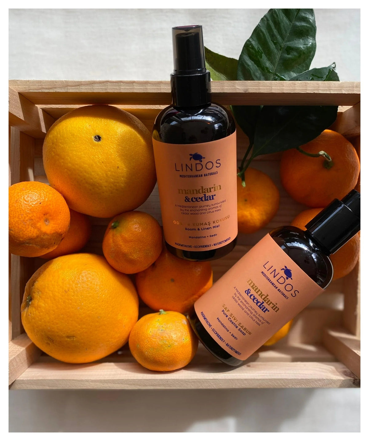 Lindos Naturals Pure Liquid Castile Soap – Mandarin & Cedar – 250 ml