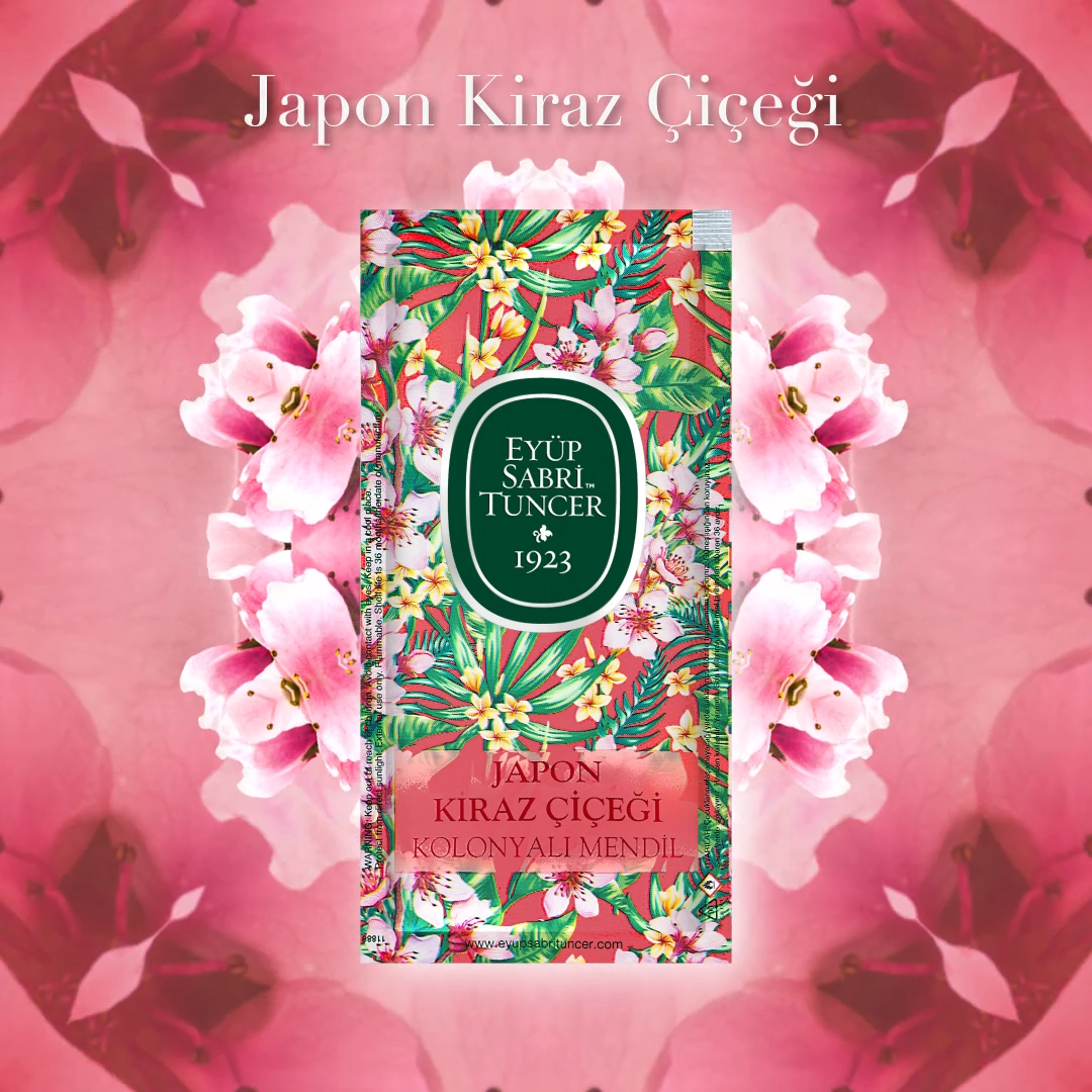 Eyup Sabri Tuncer Japanese Cherry Blossom Scented Refreshing Towels, 150 Pieces (Small Size)